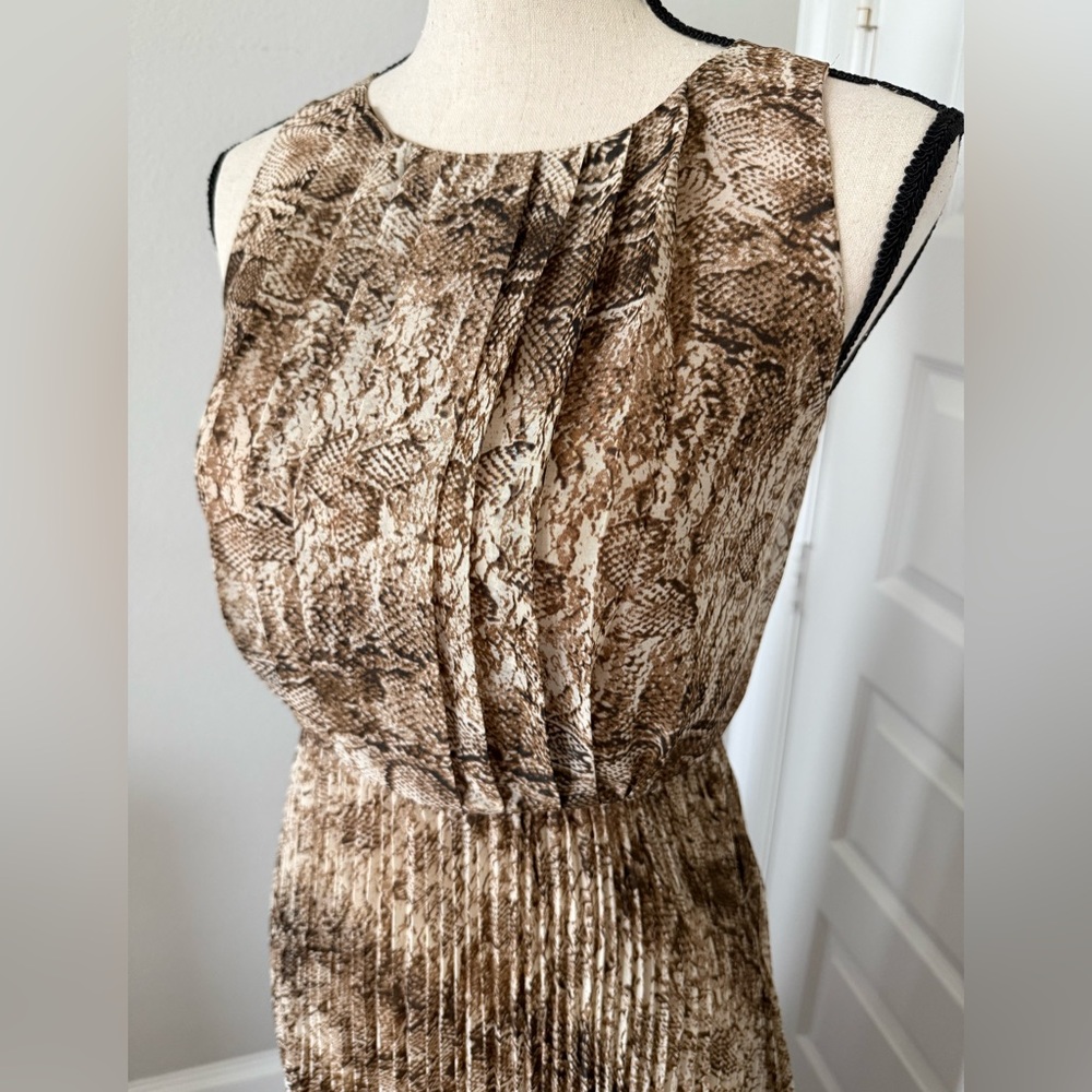 Fraiche Snakeskin Print Sleeveless Maxi Dress - Picture 3 of 7